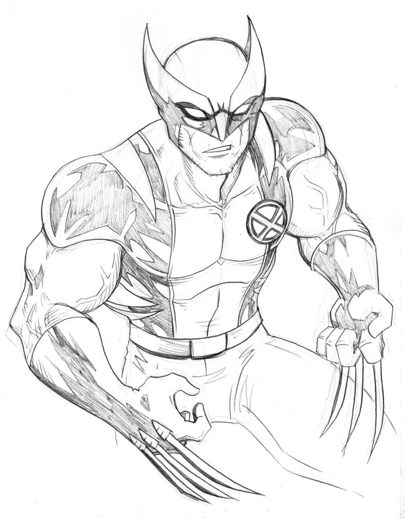 Coloring page: Wolverine (Superheroes) #74836 - Free Printable Coloring Pages