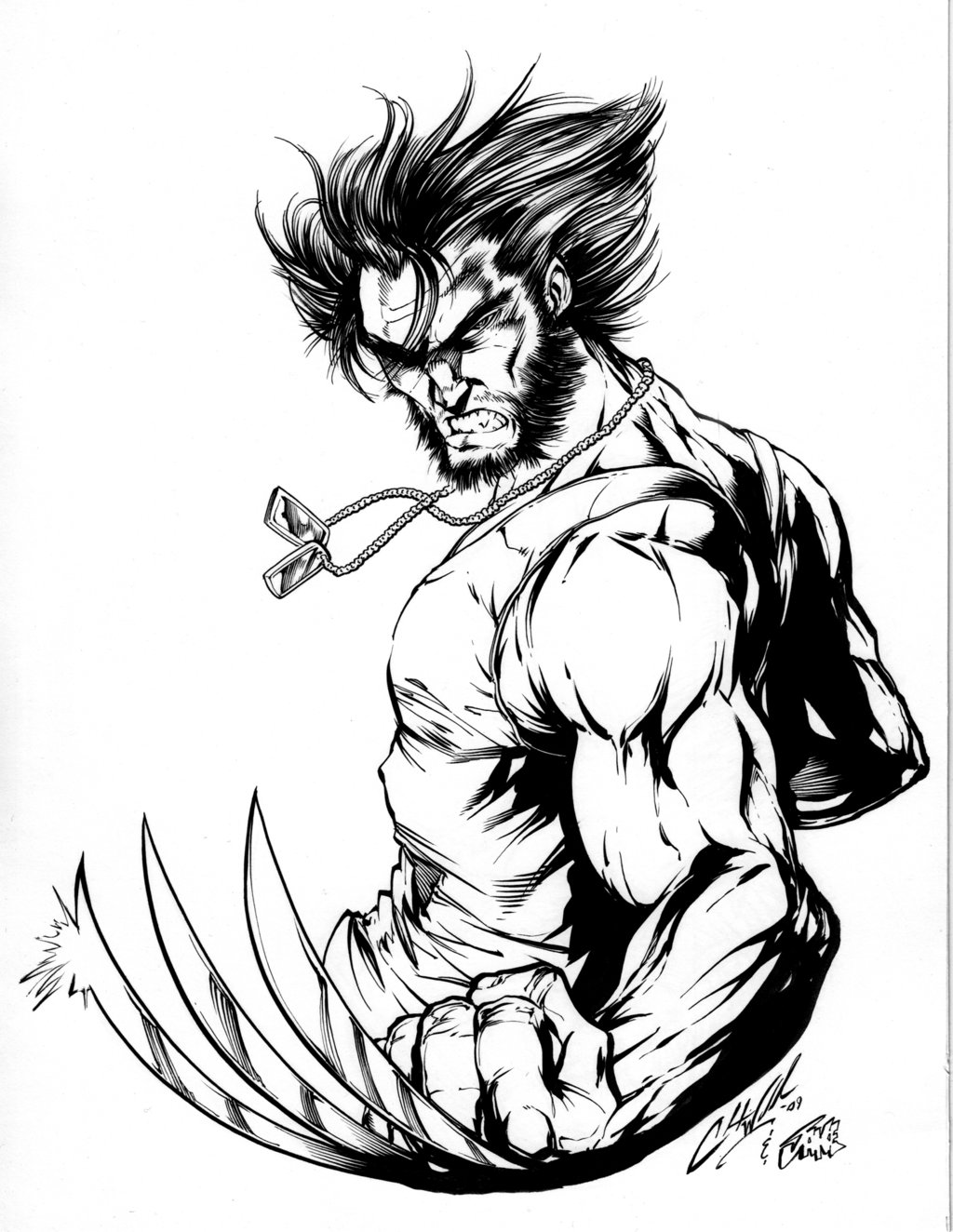 Drawings Wolverine Superheroes – Printable coloring pages