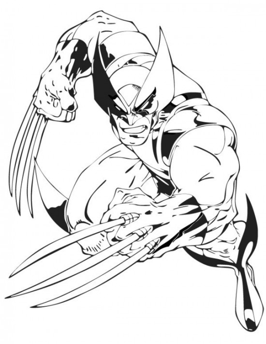 Coloring page: Wolverine (Superheroes) #74845 - Free Printable Coloring Pages