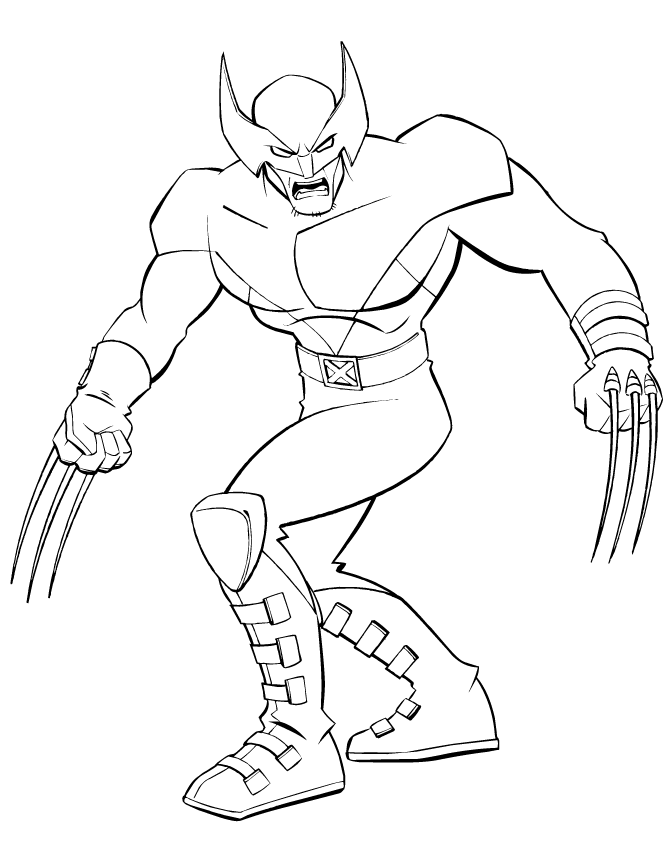 Coloring page: Wolverine (Superheroes) #74856 - Free Printable Coloring Pages