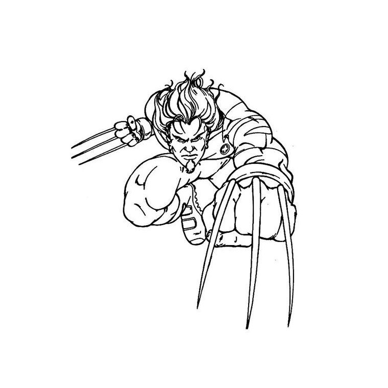 Coloring page: Wolverine (Superheroes) #74861 - Free Printable Coloring Pages