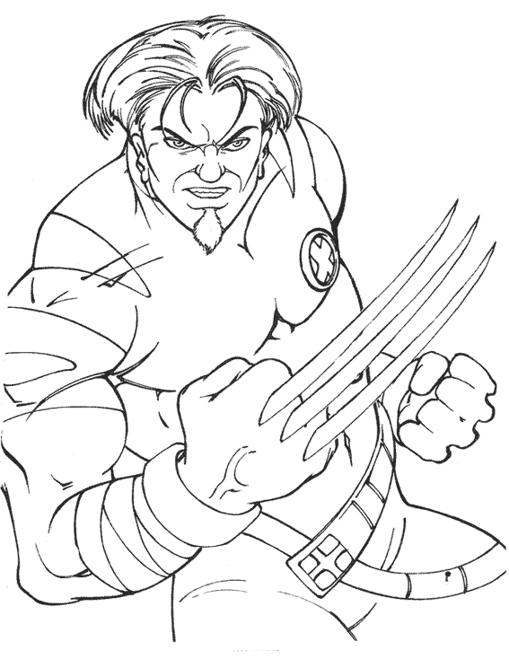 Coloring page: Wolverine (Superheroes) #74862 - Free Printable Coloring Pages