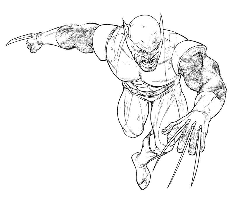 Coloring page: Wolverine (Superheroes) #74883 - Free Printable Coloring Pages