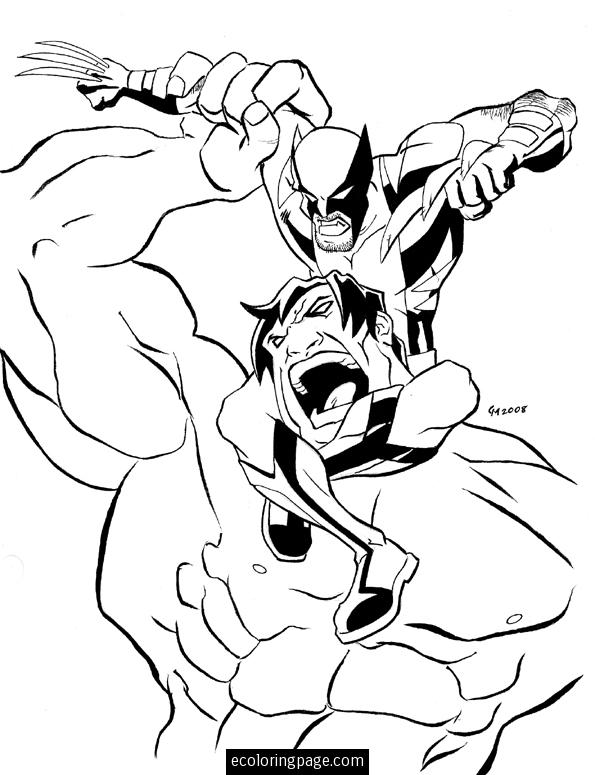 Drawing Wolverine #74895 (Superheroes) – Printable coloring pages