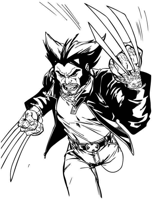 Coloring page: Wolverine (Superheroes) #74906 - Free Printable Coloring Pages