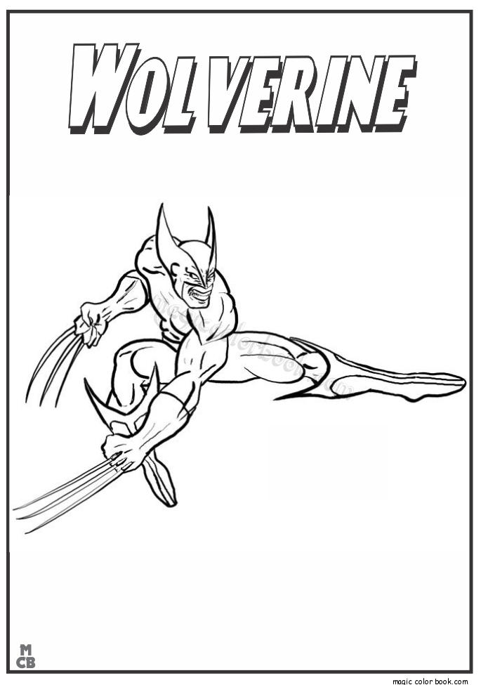 Coloring page: Wolverine (Superheroes) #74950 - Free Printable Coloring Pages
