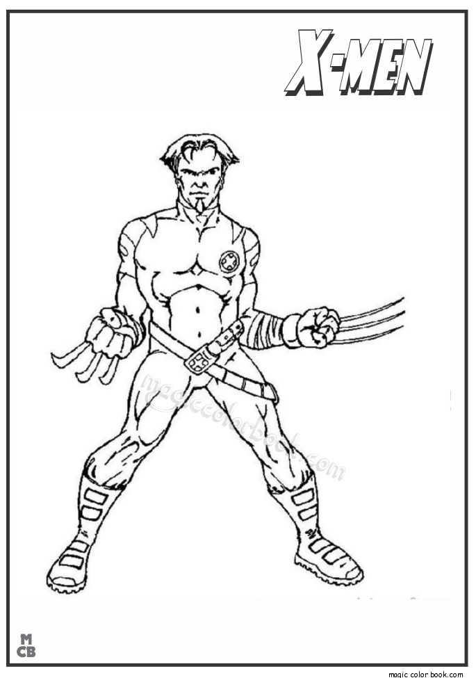 Coloring page: Wolverine (Superheroes) #74958 - Free Printable Coloring Pages
