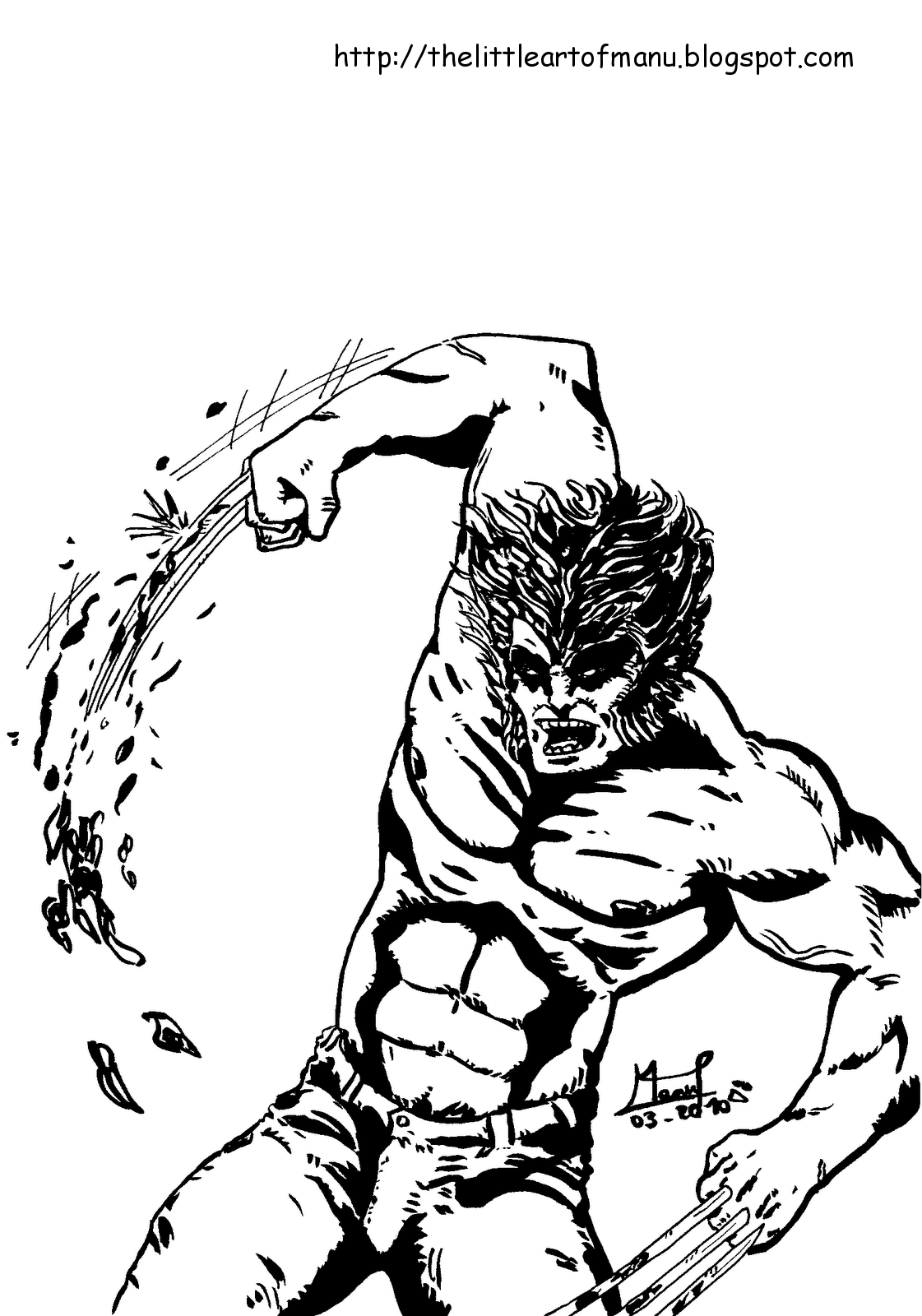 Coloring page: Wolverine (Superheroes) #74972 - Free Printable Coloring Pages