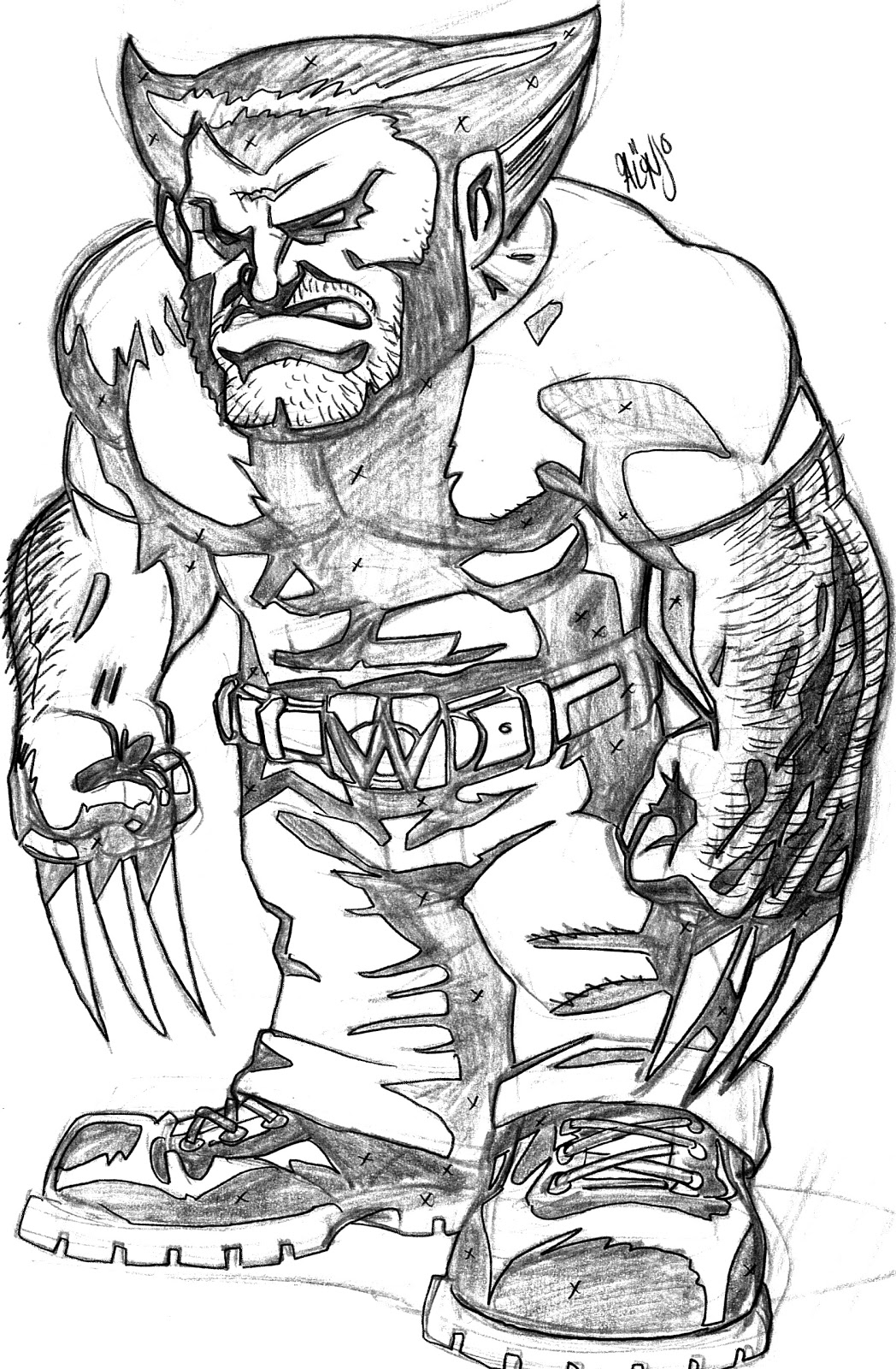 Coloring page: Wolverine (Superheroes) #75000 - Free Printable Coloring Pages