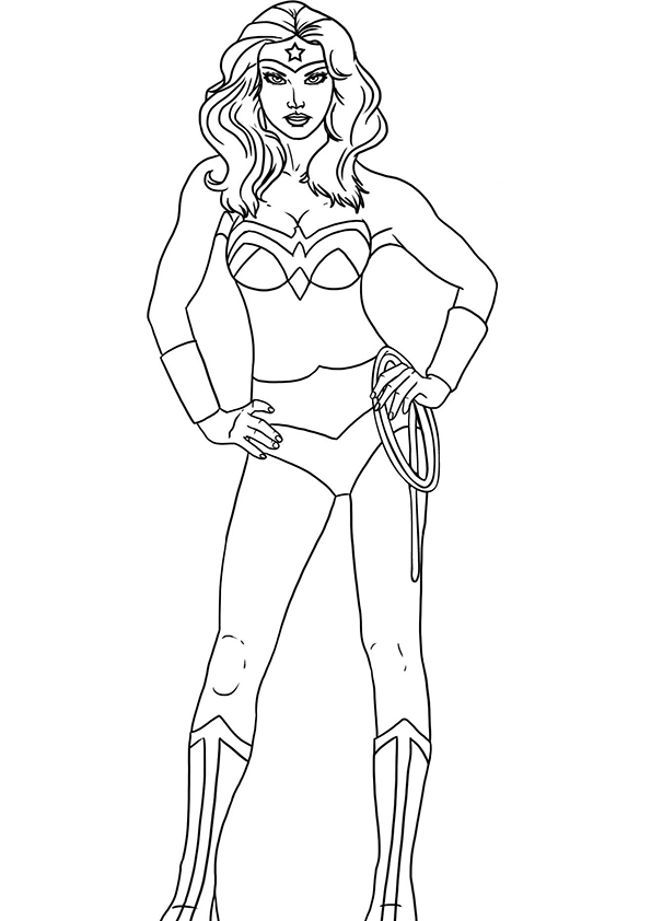 Coloring page: Wonder Woman (Superheroes) #74548 - Free Printable Coloring Pages