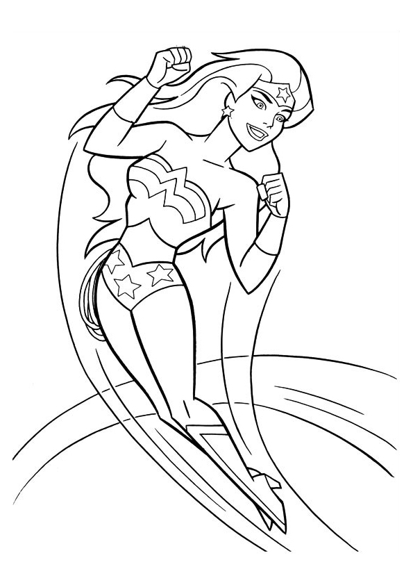 Coloring page: Wonder Woman (Superheroes) #74551 - Free Printable Coloring Pages
