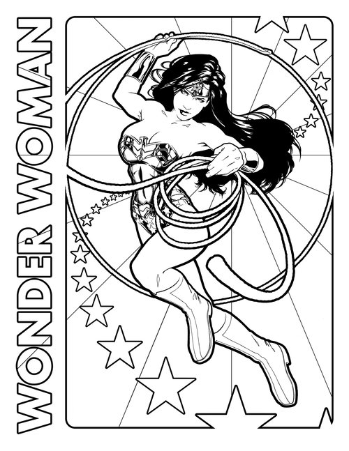 Coloring page: Wonder Woman (Superheroes) #74553 - Free Printable Coloring Pages