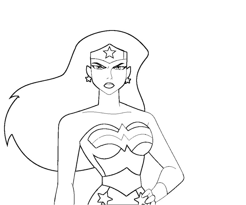 Coloring page: Wonder Woman (Superheroes) #74555 - Free Printable Coloring Pages