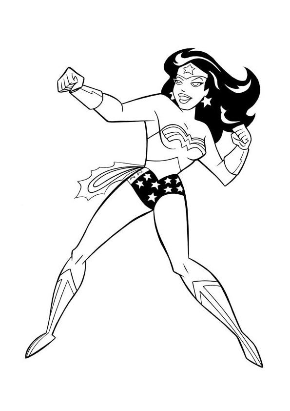 Coloring page: Wonder Woman (Superheroes) #74558 - Free Printable Coloring Pages