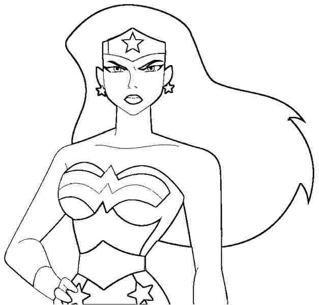 Coloring page: Wonder Woman (Superheroes) #74566 - Free Printable Coloring Pages
