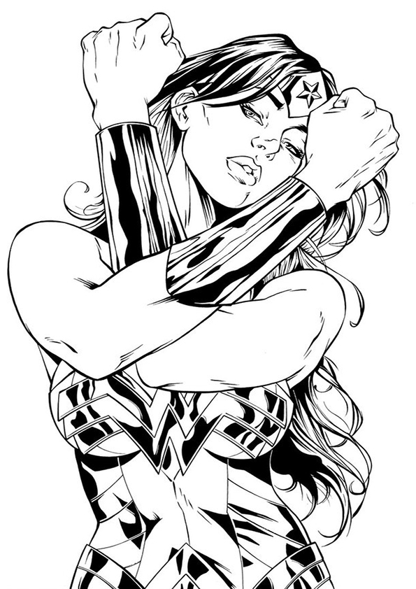 Coloring page: Wonder Woman (Superheroes) #74574 - Free Printable Coloring Pages