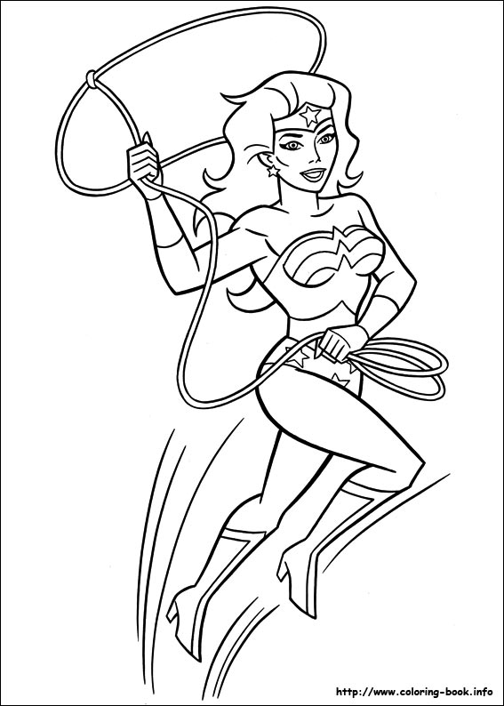 Coloring page: Wonder Woman (Superheroes) #74580 - Free Printable Coloring Pages