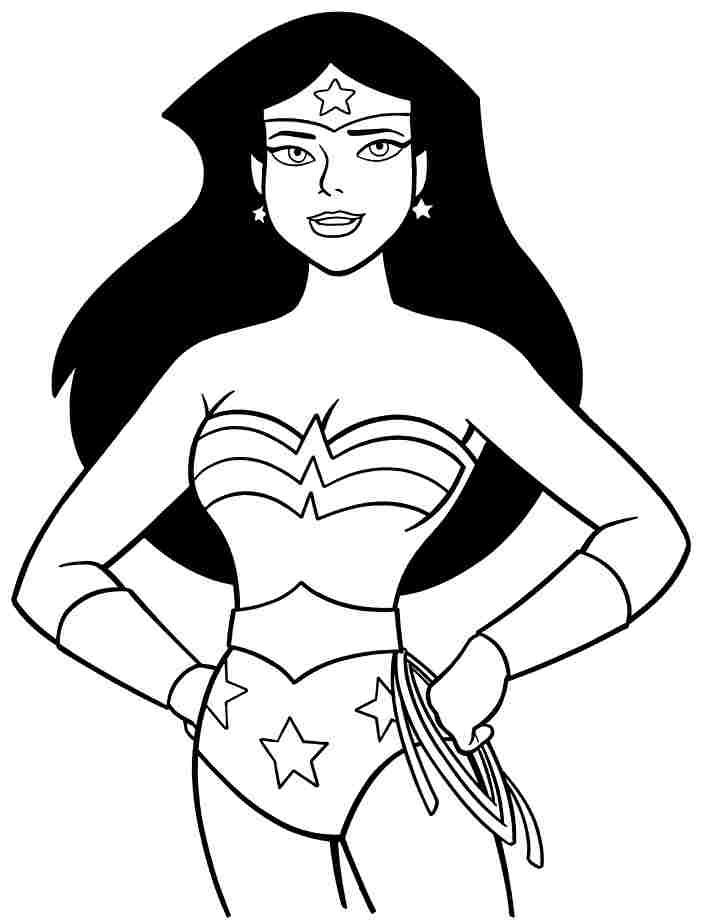 Drawings Wonder Woman (Superheroes) – Printable coloring pages