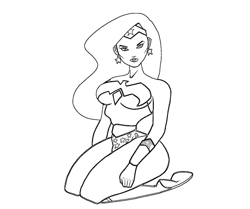 Coloring page: Wonder Woman (Superheroes) #74584 - Free Printable Coloring Pages