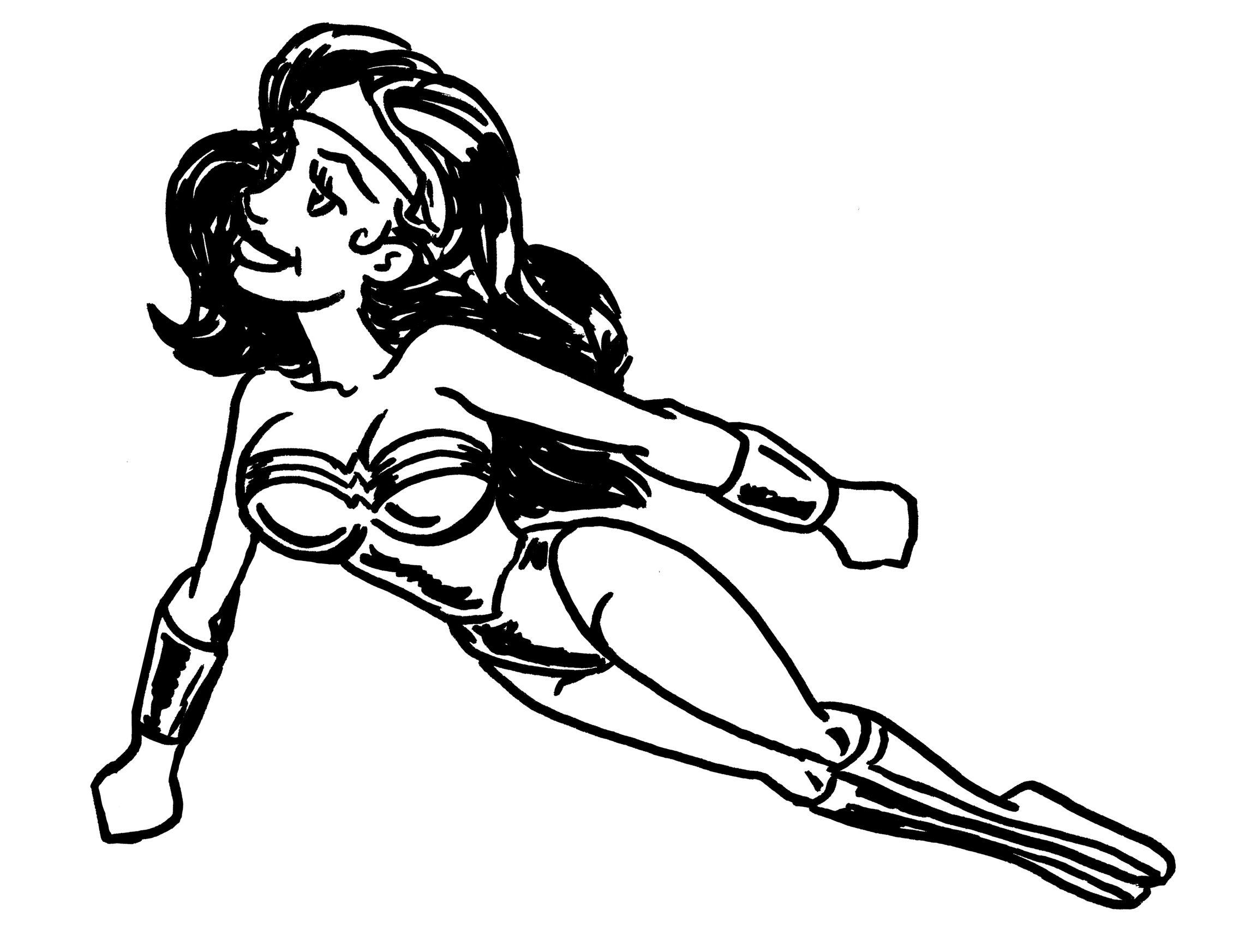 Coloring page: Wonder Woman (Superheroes) #74601 - Free Printable Coloring Pages