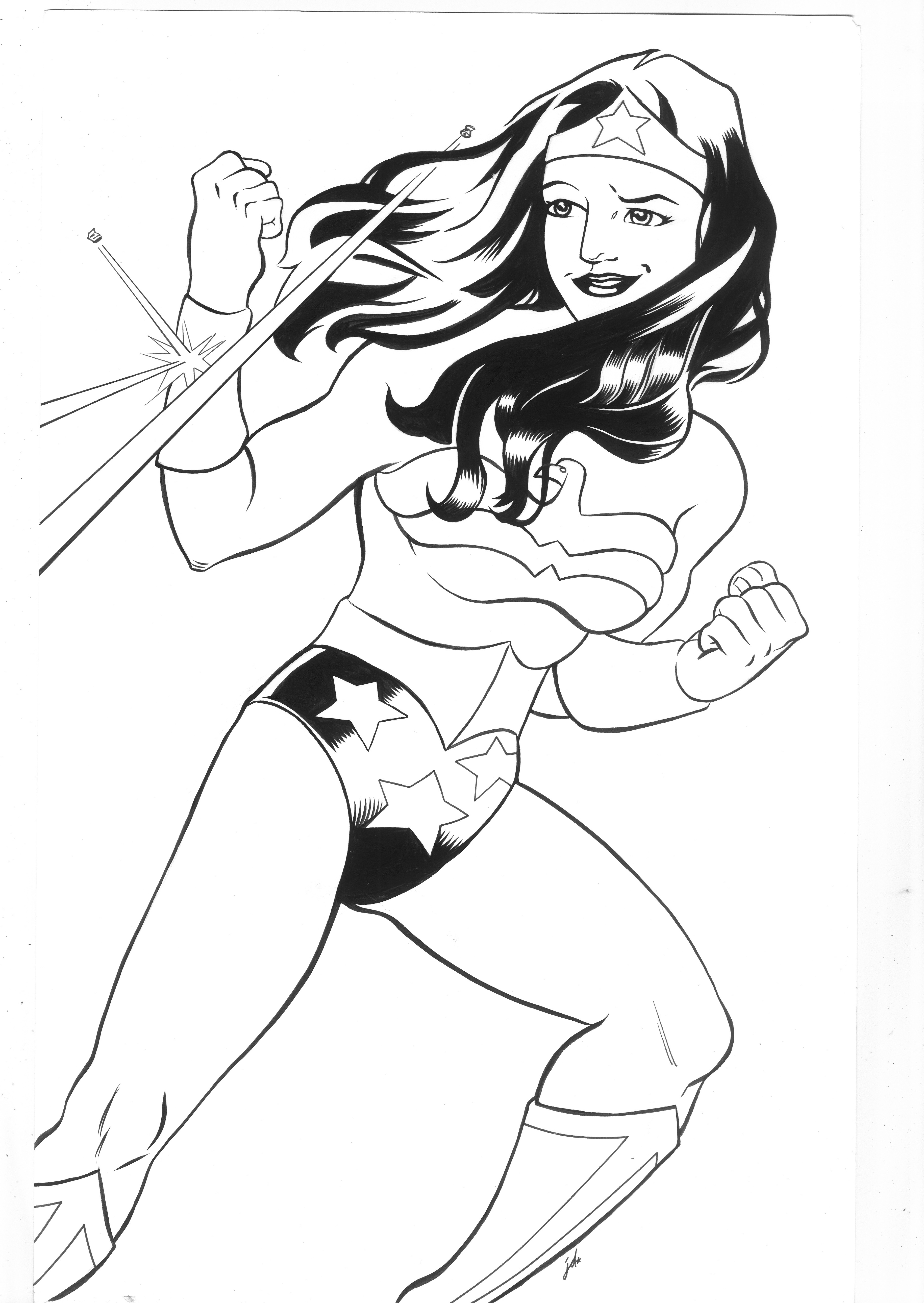 Coloring page: Wonder Woman (Superheroes) #74605 - Free Printable Coloring Pages