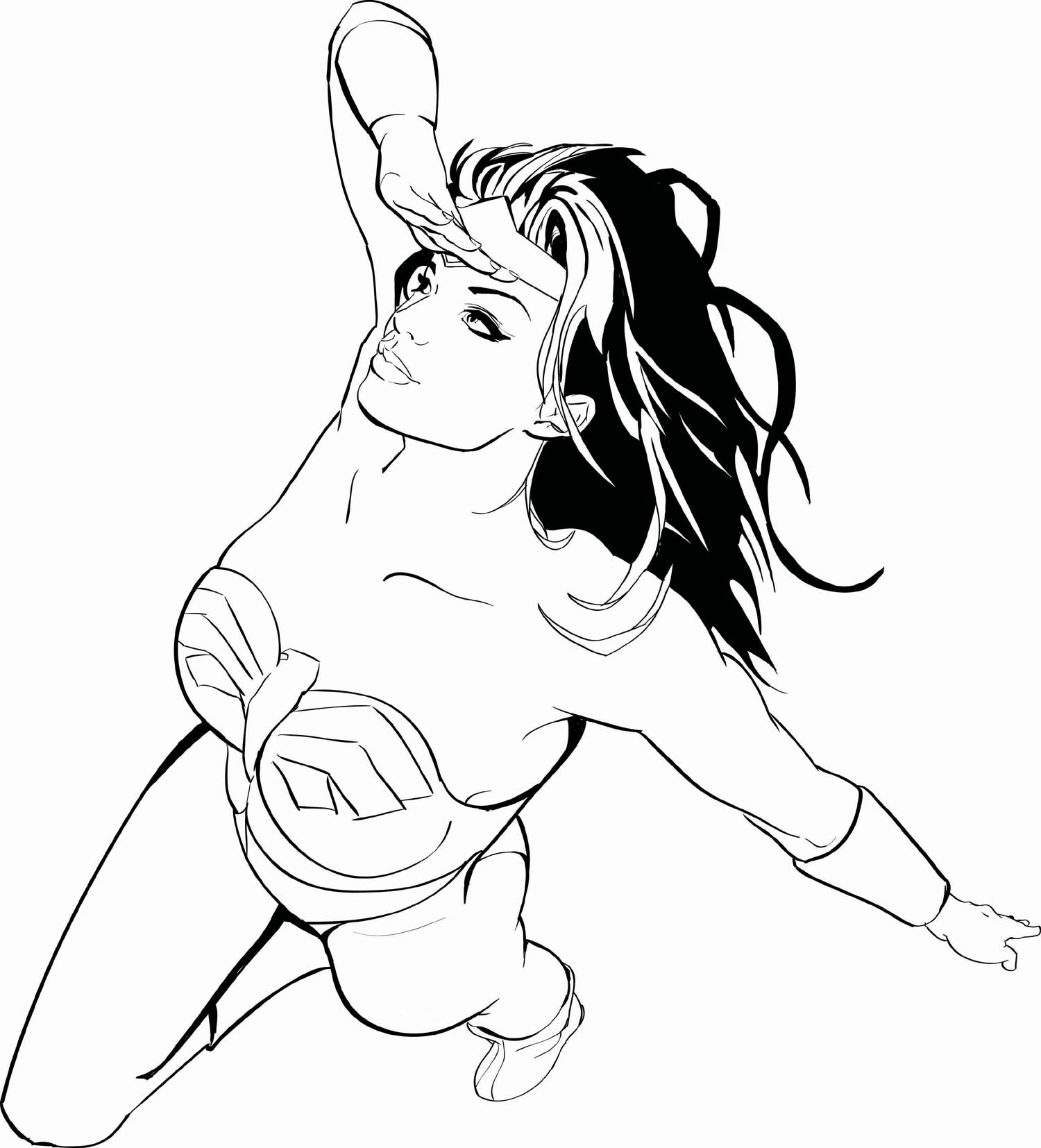 Coloring page: Wonder Woman (Superheroes) #74614 - Free Printable Coloring Pages