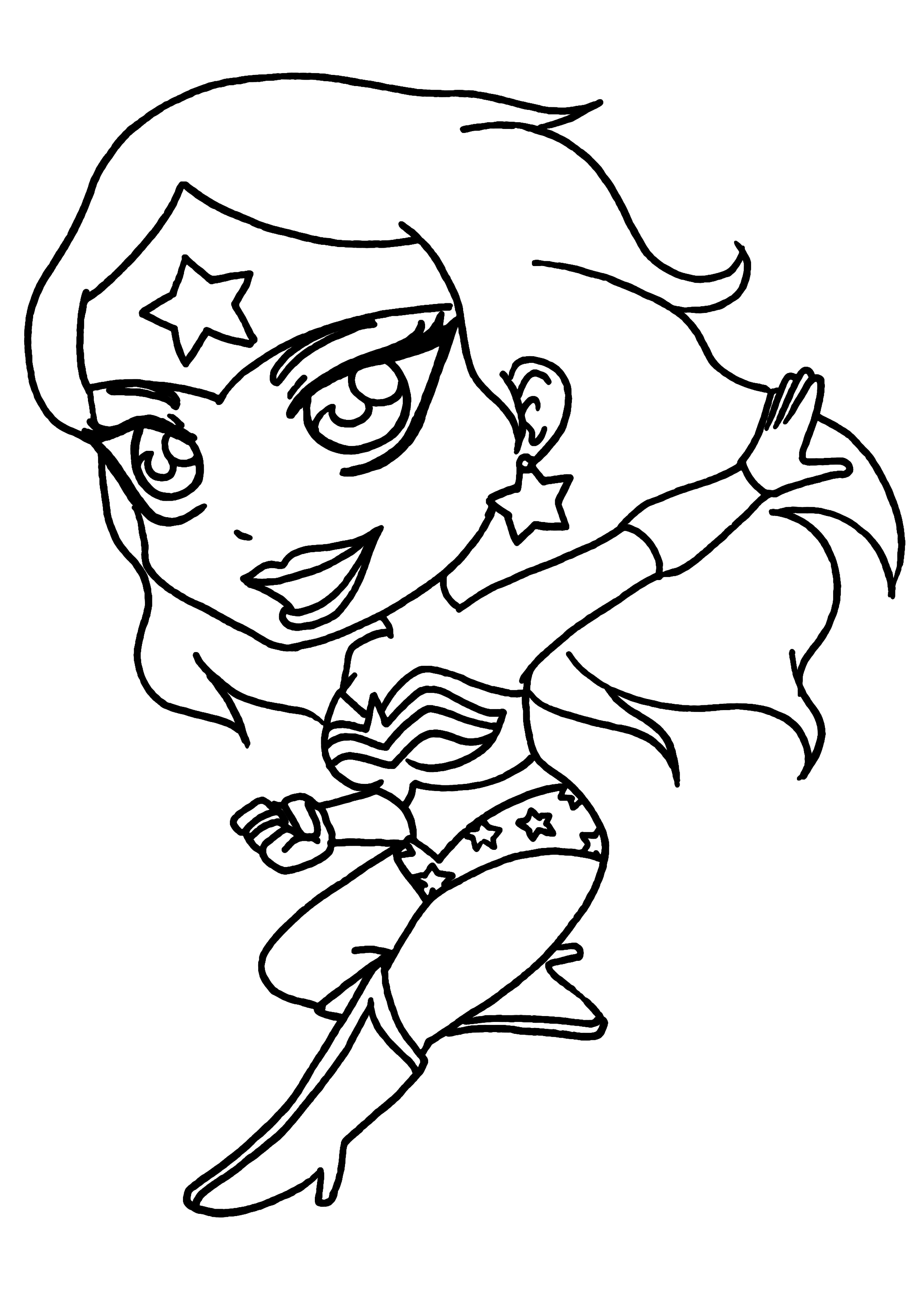 Coloring page: Wonder Woman (Superheroes) #74620 - Free Printable Coloring Pages