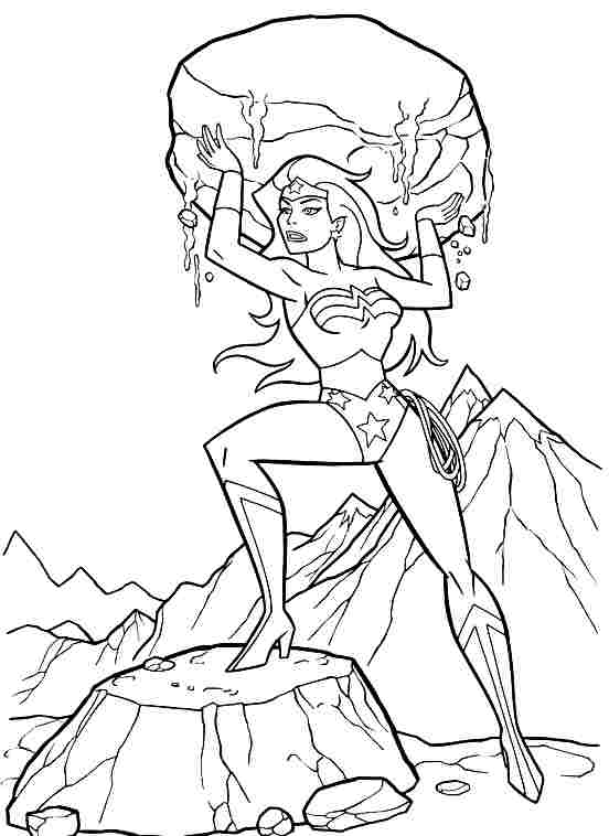 Coloring page: Wonder Woman (Superheroes) #74624 - Free Printable Coloring Pages
