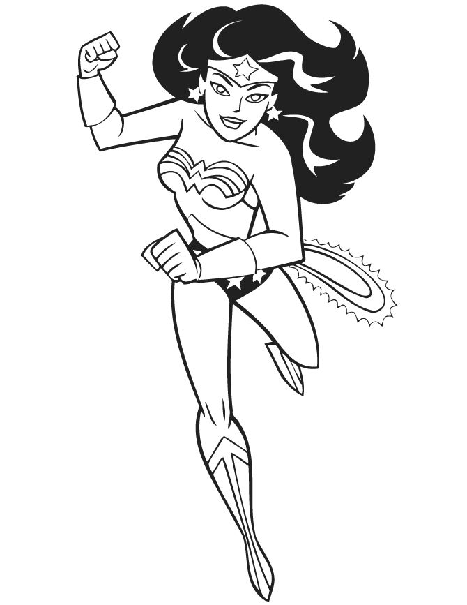 Coloring page: Wonder Woman (Superheroes) #74628 - Free Printable Coloring Pages