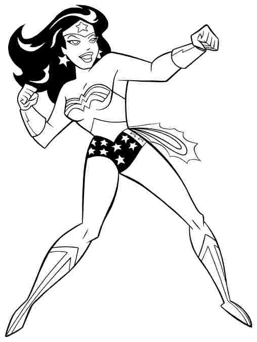 Coloring page: Wonder Woman (Superheroes) #74634 - Free Printable Coloring Pages