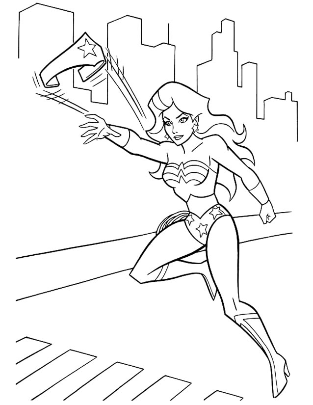 Coloring page: Wonder Woman (Superheroes) #74635 - Free Printable Coloring Pages