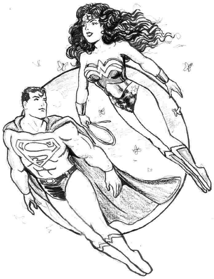 Coloring page: Wonder Woman (Superheroes) #74644 - Free Printable Coloring Pages