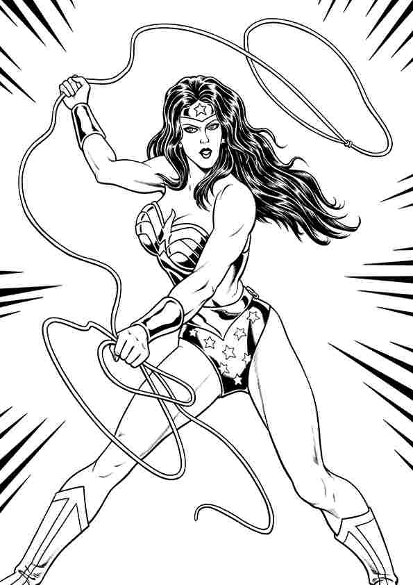 Drawing Wonder Woman #74647 (Superheroes) – Printable coloring pages