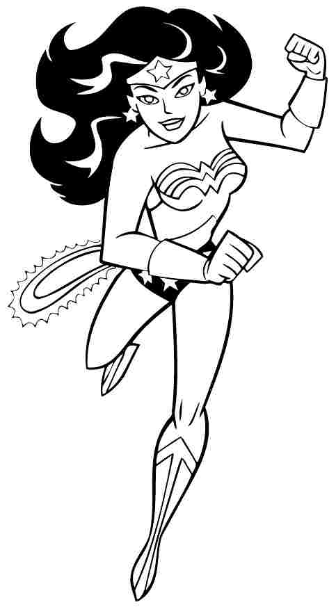 Coloring page: Wonder Woman (Superheroes) #74648 - Free Printable Coloring Pages
