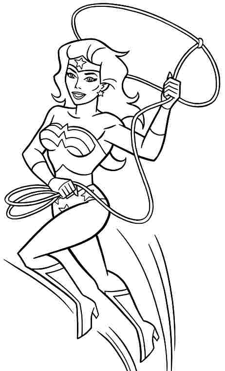 Coloring page: Wonder Woman (Superheroes) #74667 - Free Printable Coloring Pages