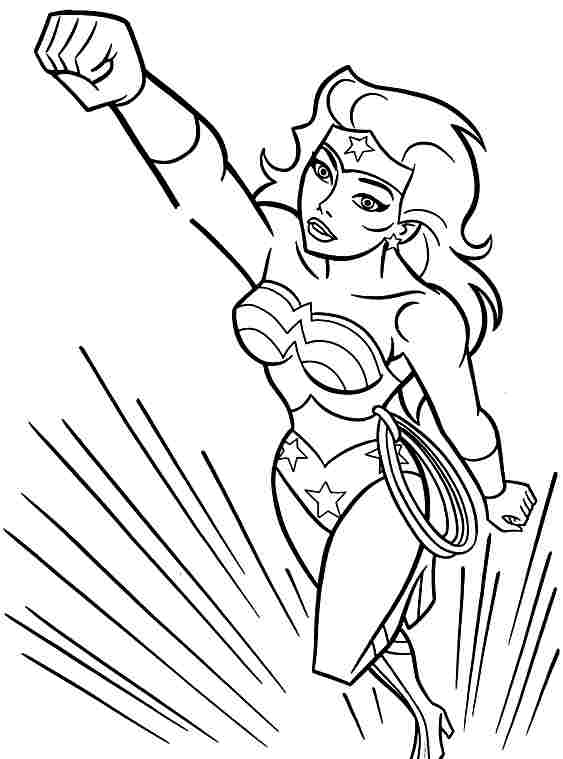 Coloring page: Wonder Woman (Superheroes) #74674 - Free Printable Coloring Pages