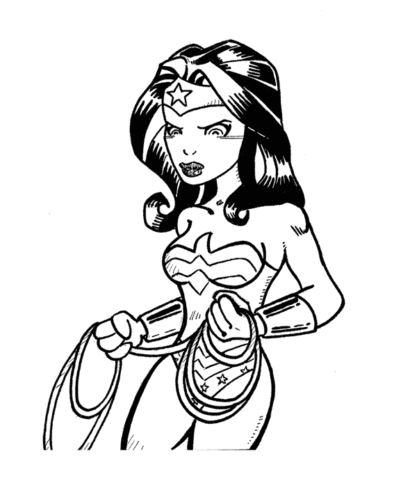Coloring page: Wonder Woman (Superheroes) #74677 - Free Printable Coloring Pages