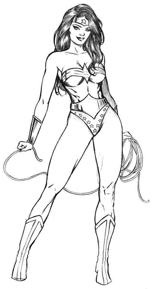 Coloring page: Wonder Woman (Superheroes) #74679 - Free Printable Coloring Pages