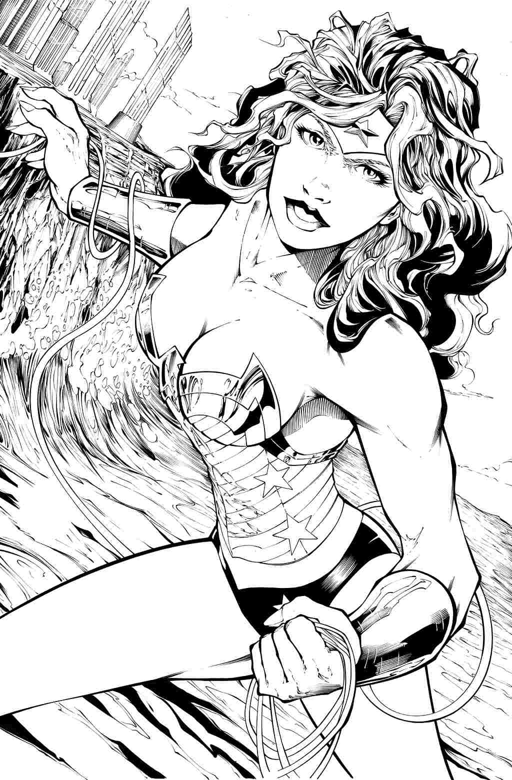 Coloring page: Wonder Woman (Superheroes) #74691 - Free Printable Coloring Pages