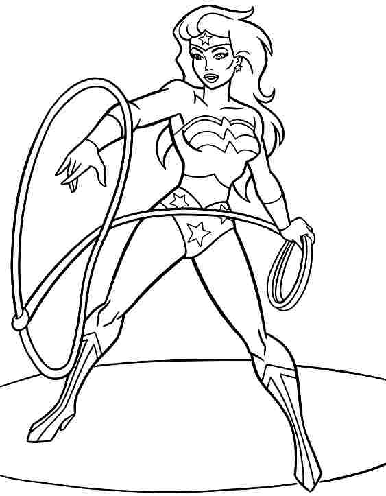 Coloring page: Wonder Woman (Superheroes) #74708 - Free Printable Coloring Pages