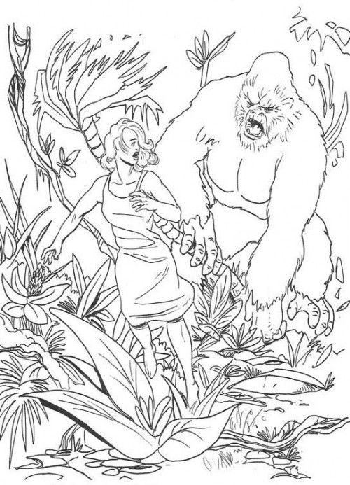 Coloring page: King Kong (Supervillains) #79209 - Free Printable Coloring Pages