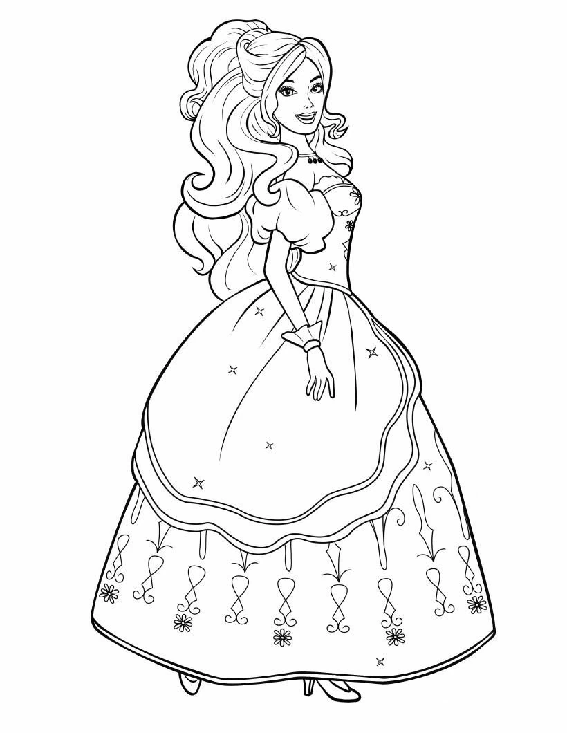 Coloring page: Barbie (Toys and Games) #27457 - Free Printable Coloring Pages