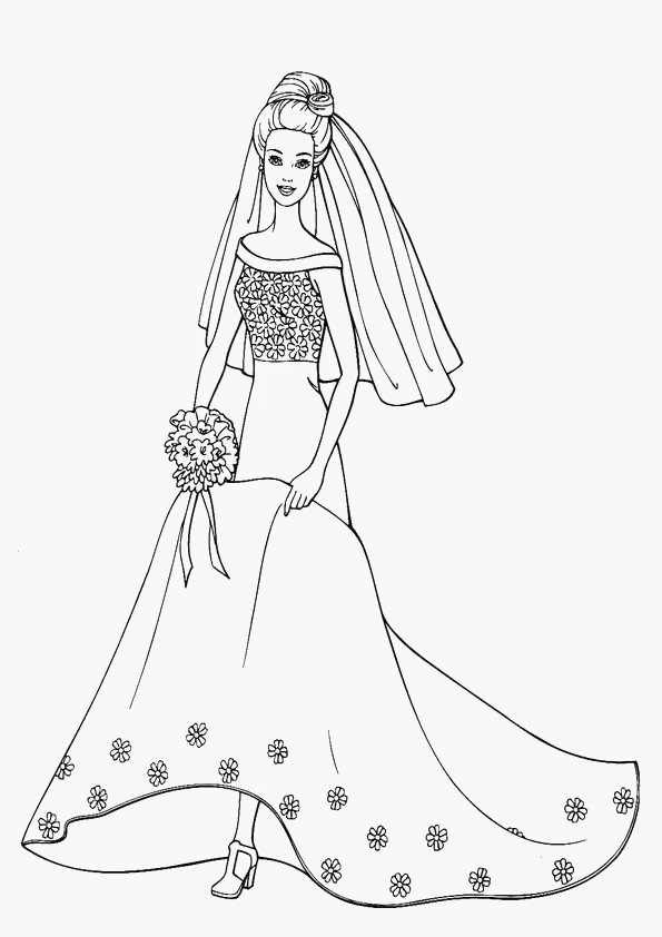 Free printable Barbie coloring page #27468 from Toys and Games collection