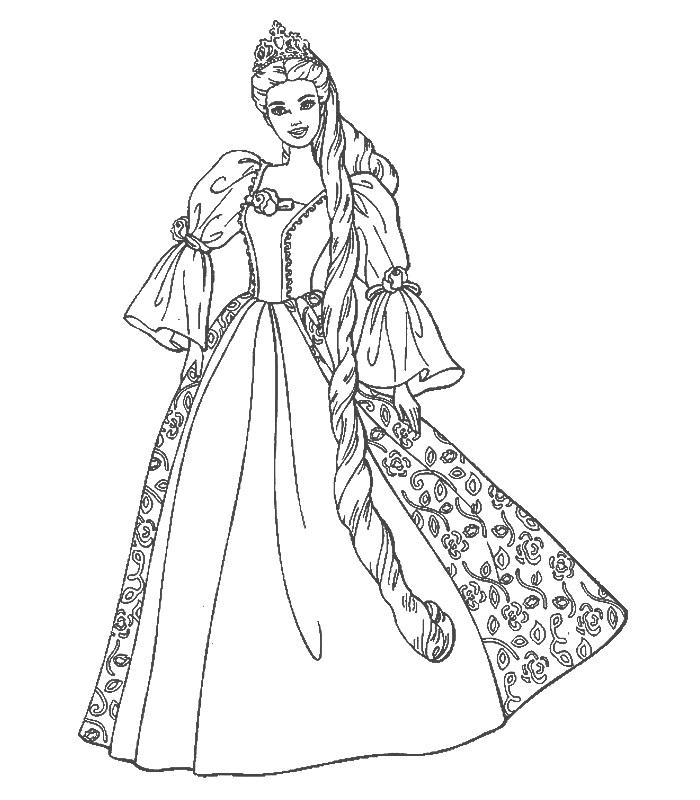 Free printable Barbie coloring page #27487 from Toys and Games collection