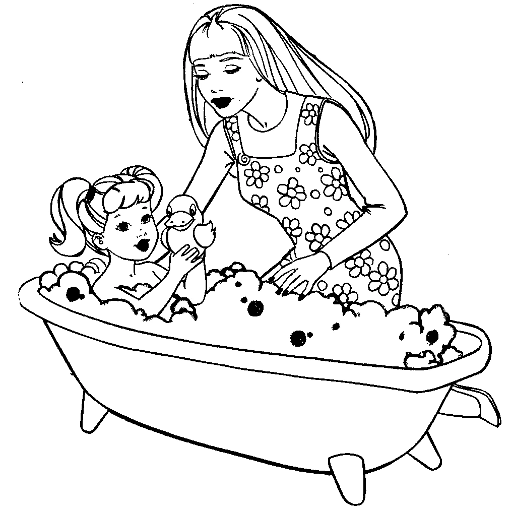 Coloring page: Barbie (Toys and Games) #27511 - Free Printable Coloring Pages