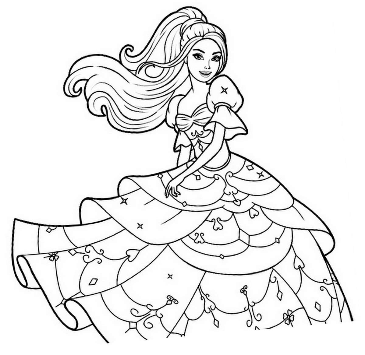 Coloring page: Barbie (Toys and Games) #27520 - Free Printable Coloring Pages