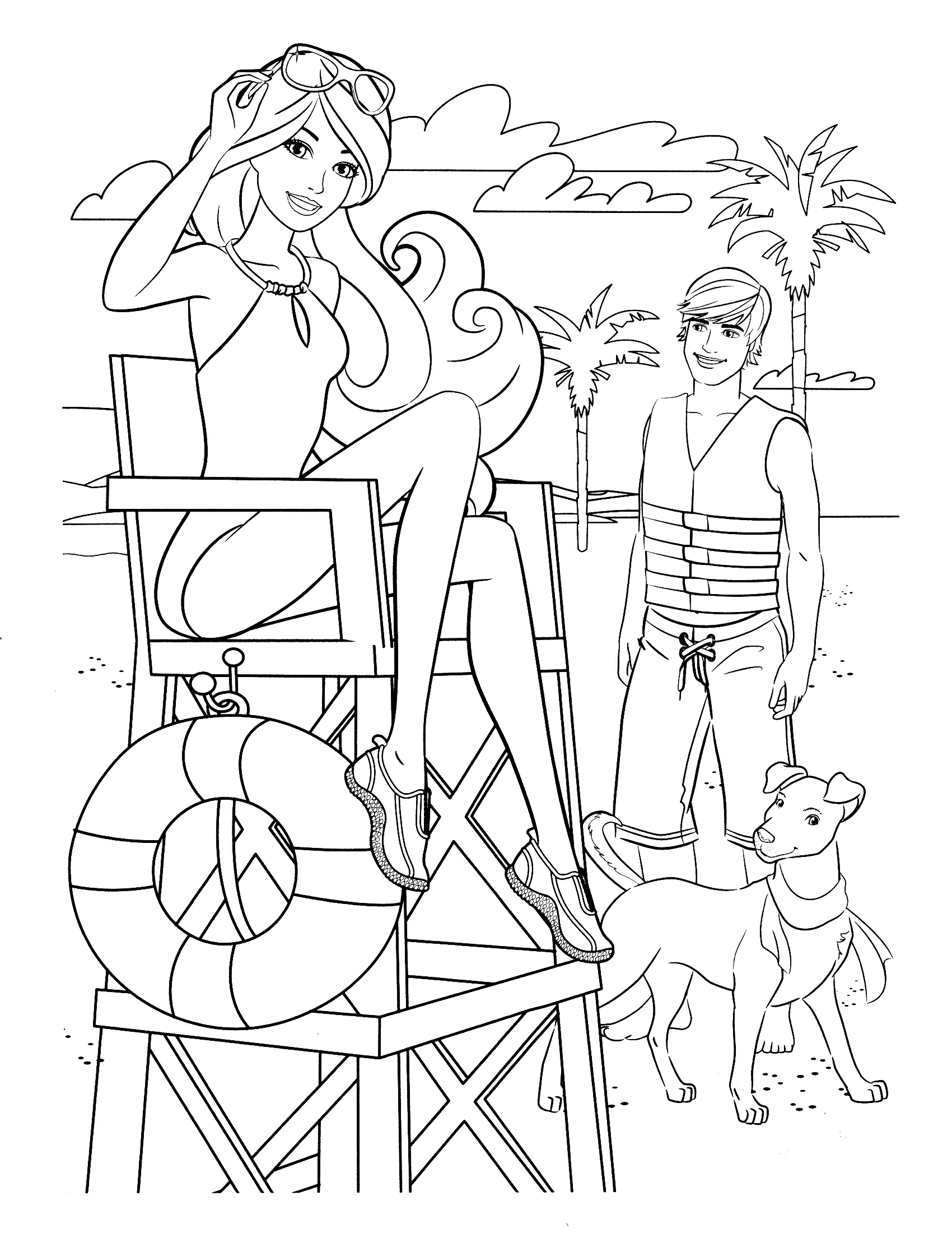 Free printable Barbie coloring page #27561 from Toys and Games collection