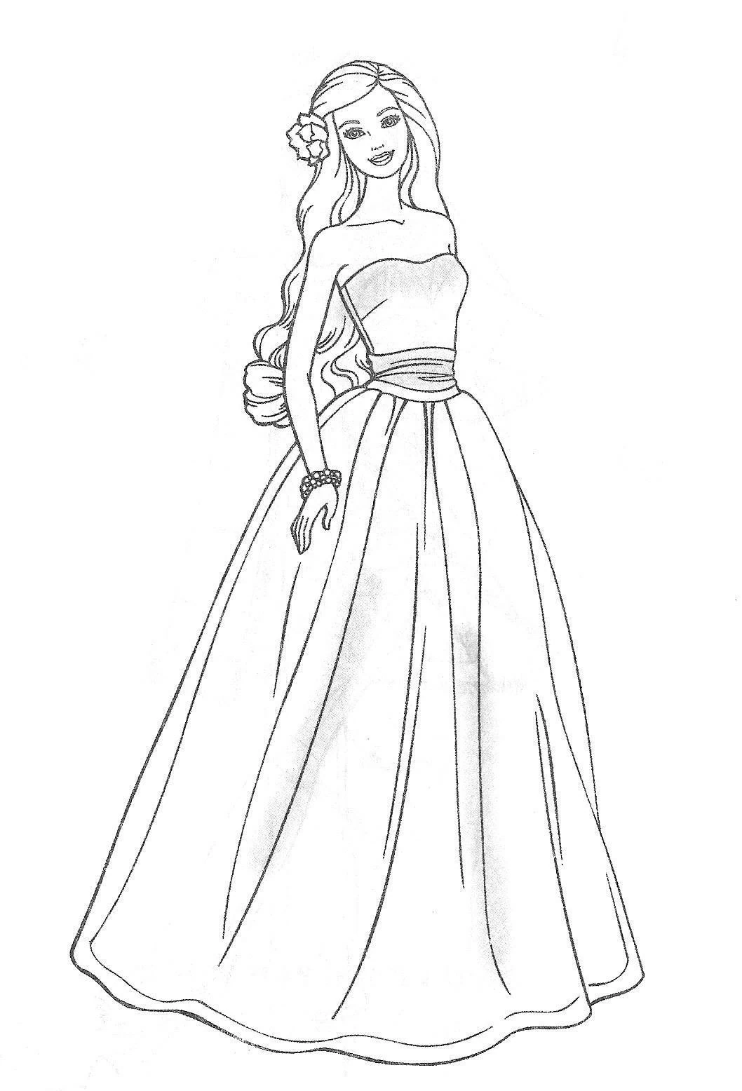 Coloring page: Barbie (Toys and Games) #27583 - Free Printable Coloring Pages