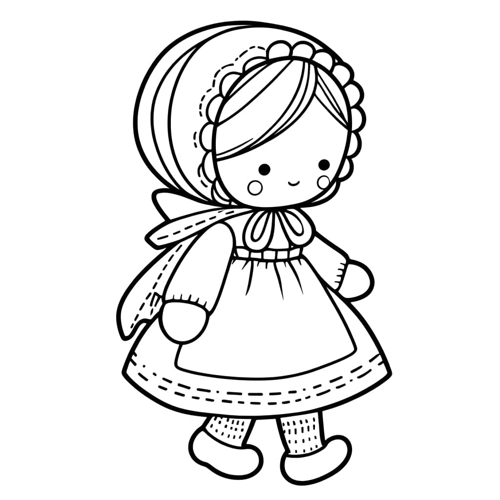 Free printable Doll coloring page #202186 from Toys and Games collection