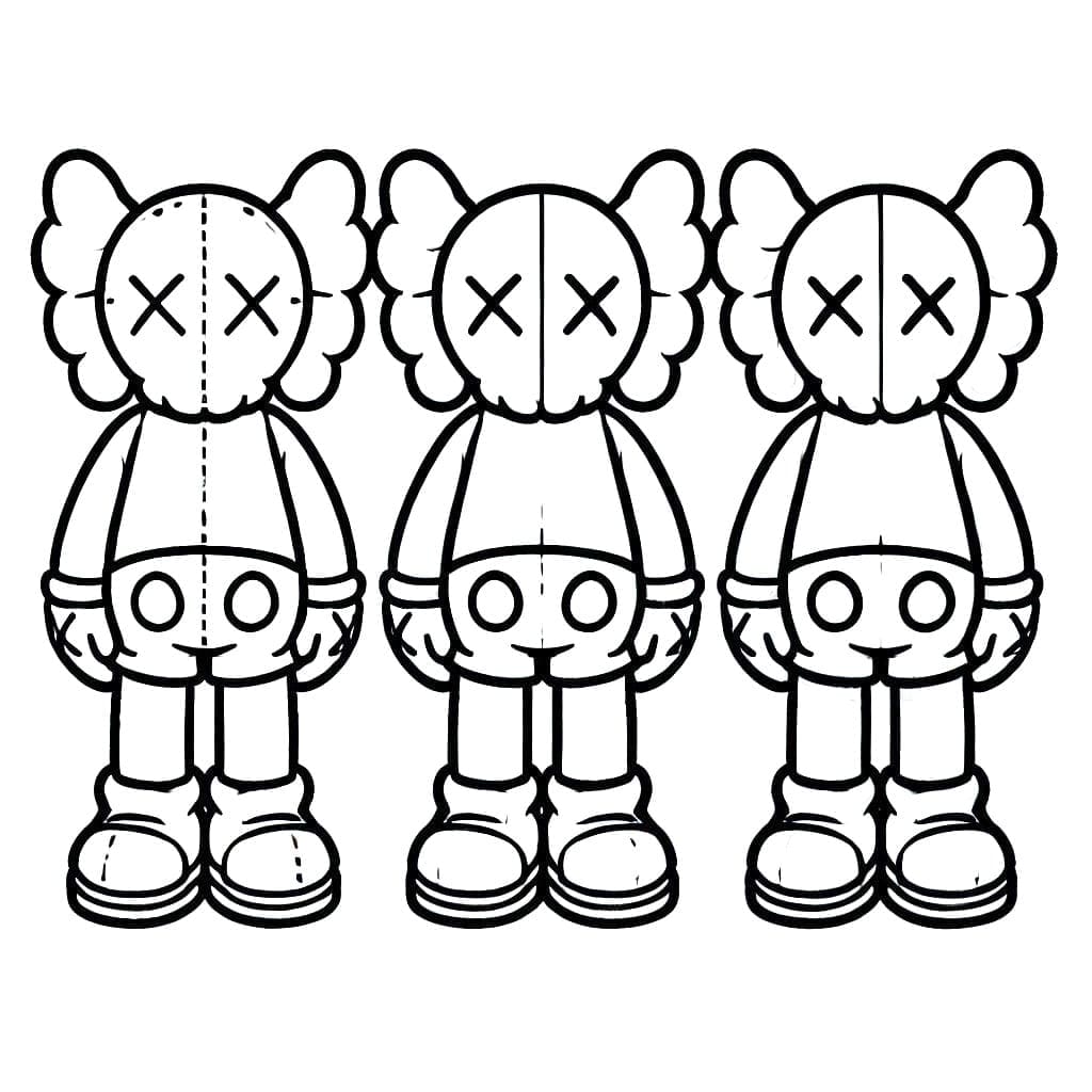 Free printable KAWS coloring page #219597 from Toys and Games collection